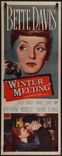 5s0620 WINTER MEETING insert 1948 Bette Davis was never happier to be next to Jim Davis, ultra rare!