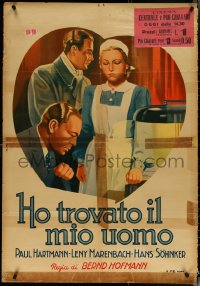 5s0099 IRRTUM DES HERZENS Italian 1sh 1942 different art of nurse and men, ultra rare!