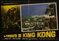 5s0391 KING KONG VS. GODZILLA Italian 18x27 pbusta 1973 completely different image and art!