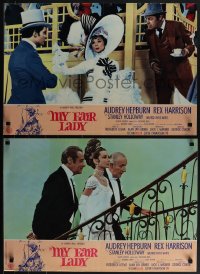 5s0392 MY FAIR LADY 8 Italian 18x26 pbustas 1965 classic Audrey Hepburn & Rex Harrison!