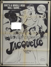 5s0945 JACQUETTE 26x35 1sh 1976 she's great in any position and she made the team, ultra rare!