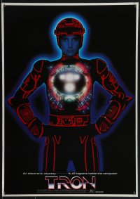 5s0773 TRON Japanese 1982 Bruce Boxleitner in title role in red suit, all English design!