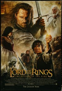 5s0964 LORD OF THE RINGS: THE RETURN OF THE KING advance DS 1sh 2003 Jackson, cast montage!