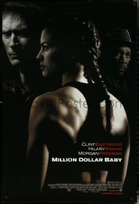 5s0982 MILLION DOLLAR BABY int'l advance DS 1sh 2004 Clint Eastwood, boxer Hilary Swank, Freeman!