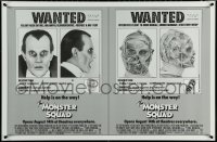 5s0986 MONSTER SQUAD advance 1sh 1987 wacky wanted poster mugshot images of Dracula & the Mummy!
