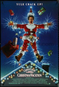 5s0988 NATIONAL LAMPOON'S CHRISTMAS VACATION DS 1sh 1989 Consani art of Chevy Chase, yule crack up!