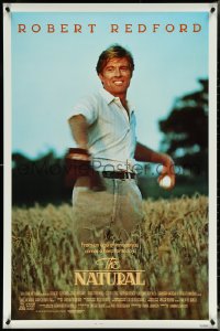 5s0991 NATURAL int'l 1sh 1984 Barry Levinson, best image of Robert Redford throwing baseball!