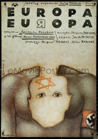 5s0310 EUROPA EUROPA Polish 27x38 1991 Agnieszka Holland's Hitlerjunge Salomon, wild Gorowski art!