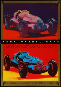 5s0116 ANDY WARHOL CARS 23x34 museum/art exhibition 1988 Guggenheim Museum, Mercedes Benz W125s!