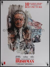 5s0404 IRISHMAN 20x27 special poster 2020 Robert De Niro in the title role w/ Al Pacino, Joe Pesci!