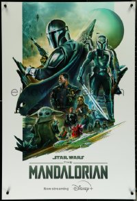 5s0155 MANDALORIAN DS tv poster 2023 sci-fi art of the bounty hunter with top cast, 'Baby Yoda'!