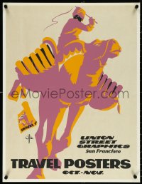 5s0121 TRAVEL POSTERS 23x30 museum/art exhibition 1960s Ottler silkscreen art of a man, camel, rare!