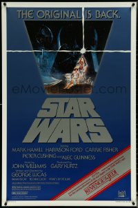 5s1073 STAR WARS studio style 1sh R1982 A New Hope, Lucas classic sci-fi epic, art by Jung!