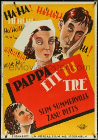 5s0237 UNEXPECTED FATHER Swedish 1932 Summerville, Pitts & orphan Cora Sue Collins, ultra rare!