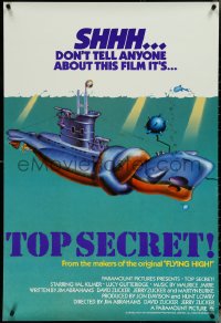 5s1097 TOP SECRET int'l 1sh 1984 Val Kilmer in Zucker Bros. James Bond spy spoof, different sub!