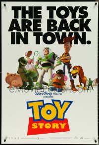 5s1100 TOY STORY 1sh 1995 Disney/Pixar cartoon, Buzz Lightyear flying over Woody, Bo Peep, more!