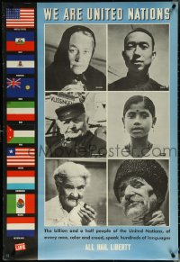 5s0271 WE ARE UNITED NATIONS #11 27x39 WWII war poster 1944 photographs taken from Life magazine!