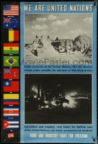 5s0265 WE ARE UNITED NATIONS #13 27x39 WWII war poster 1944 photographs taken from Life magazine!