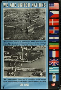5s0269 WE ARE UNITED NATIONS #14 27x39 WWII war poster 1944 photographs taken from Life magazine!