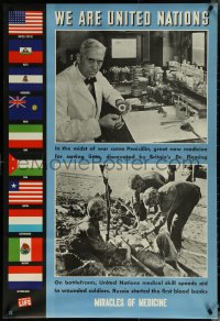 5s0268 WE ARE UNITED NATIONS #15 27x39 WWII war poster 1944 photographs taken from Life magazine!