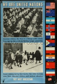 5s0267 WE ARE UNITED NATIONS #16 27x39 WWII war poster 1944 photographs taken from Life magazine!