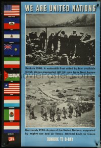 5s0276 WE ARE UNITED NATIONS #3 27x39 WWII war poster 1944 photographs taken from Life magazine!
