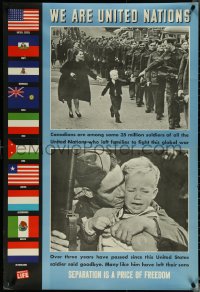 5s0272 WE ARE UNITED NATIONS #7 27x39 WWII war poster 1944 photographs taken from Life magazine!