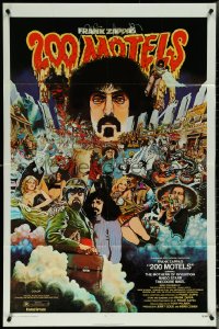 5t0798 200 MOTELS 1sh 1971 directed by Frank Zappa, rock 'n' roll, wild McMacken artwork!
