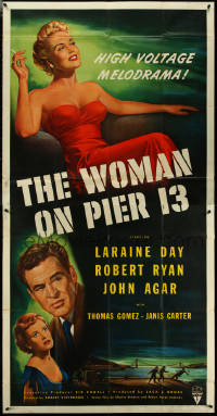 5t0445 I MARRIED A COMMUNIST 3sh 1950 high voltage melodrama of The Woman on Pier 13, sexy art!