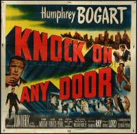 5t0418 KNOCK ON ANY DOOR 6sh 1949 Humphrey Bogart, John Derek, directed by Nicholas Ray, very rare!
