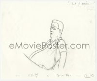 5t0319 KING OF THE HILL animation art 2000s cartoon pencil drawing of exhausted Hank Hill!