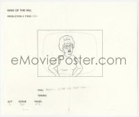 5t0321 KING OF THE HILL animation art 2000s cartoon pencil drawing of angry Peggy Hill!