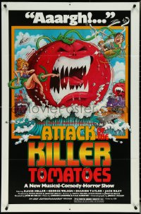 5t0820 ATTACK OF THE KILLER TOMATOES 1sh 1979 wacky monster artwork by David Weisman!