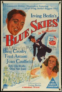 5t0509 BLUE SKIES Aust 1sh 1947 dancing Fred Astaire, Crosby, Caulfield, Irving Berlin, ultra rare!