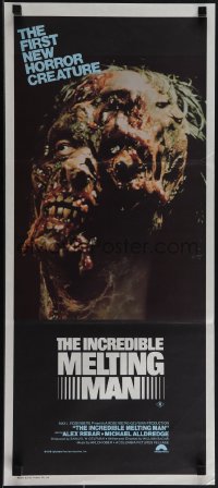 5t0524 INCREDIBLE MELTING MAN Aust daybill 1978 AIP, gruesome image of first new horror creature!