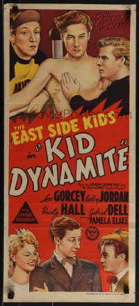 5t0527 KID DYNAMITE Aust daybill 1943 Gorcey, Huntz Hall & the East Side Kids, boxing, ultra rare!
