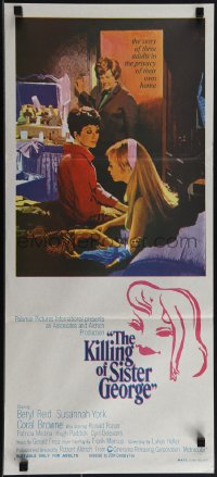 5t0528 KILLING OF SISTER GEORGE Aust daybill 1969 Susannah York in lesbian triangle, different art!