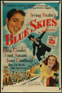 5t0849 BLUE SKIES 1sh 1946 dancing Fred Astaire, Bing Crosby, Joan Caulfield, Irving Berlin!