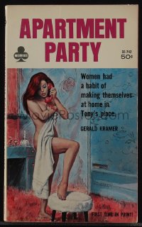 5t1279 APARTMENT PARTY paperback book 1966 Women had a habit of making themselves at home there!