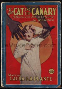 5t1282 CAT & THE CANARY paperback book 1927 w/ scenes from the Laura La Plante & Paul Leni classic!