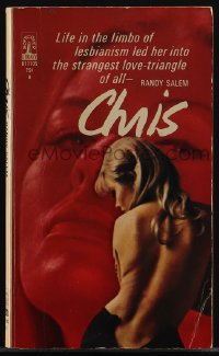 5t1283 CHRIS paperback book 1968 life in the limbo of lesbianism, told with unblushing honesty!