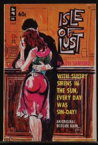 5t1291 ISLE OF LUST paperback book 1963 with sultry sirens in the sun, every day was sin-day!