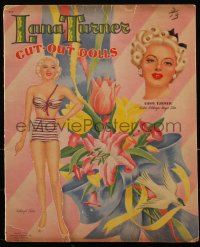 5t0377 LANA TURNER softcover book 1945 cut-out paper doll of the sexy Metro-Goldwyn-Mayer star!