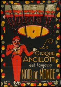 5t0046 CIRQUE ANCILLOTTI PLEGE 30x44 French circus poster 1920s early Roger Soubie art, ultra rare!