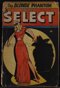 5t0201 ALL SELECT COMICS #11 comic book Fall 1946 great Syd Shores cover art of The Blonde Phantom!