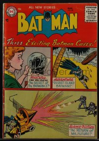5t0268 BATMAN #98 comic book 1956 Win Mortimer cover art, The Return of Mr. Future!