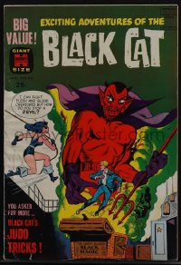 5t0198 BLACK CAT #64 comic book January 1963 Lee Elias cover art of her fighting the Devil!