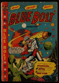 5t0203 BLUE BOLT #106 comic book July 1950 L.B. Cole cover, Simon & Kirby, Basil Wolverton, Spillane
