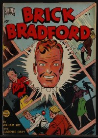 5t0204 BRICK BRADFORD #8 comic book July 1949 final issue in the series!