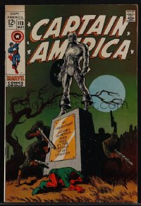 5t0241 CAPTAIN AMERICA #113 comic book May 1969 great cover art by Jim Steranko, Stan Lee!